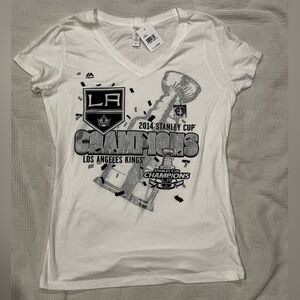 LA Kings Stanley Cup Champions White T-Shirt